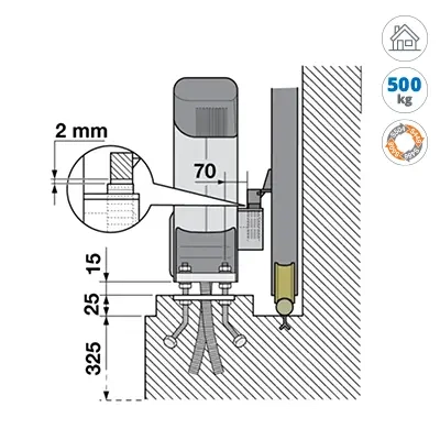 CARDIN Schiebetorantrieb mit 24V Encoder, max. 500kg (SL524) – 109463