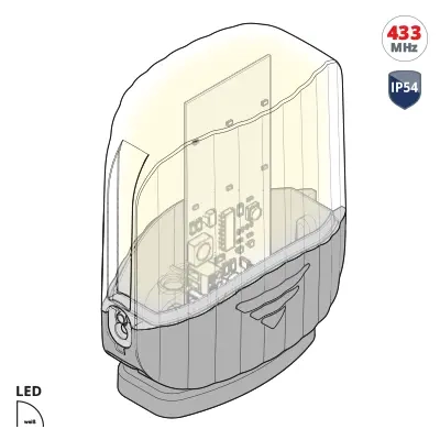 CARDIN 24-230V LED-Warnlicht, weiß (ICON-WH) – 109472