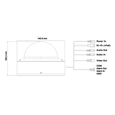PROVISION-ISR 4MP Anti-Vandal Dome-Kamera, Motorzoom, IP (DAI-340IPE-MVF) – 108652