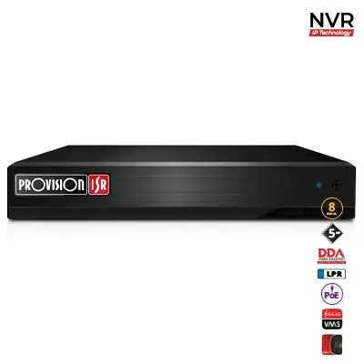 PROVISION-ISR 8-Kanal NVR-Rekorder, mit PoE, 5MP (NVR5-8200PX+(MM)) – 108663