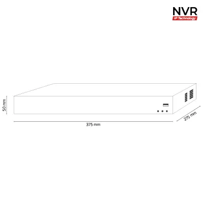PROVISION-ISR 16-Kanal NVR-Rekorder, 1HE, 8MP (NVR8-16400A(1U)) – 108664