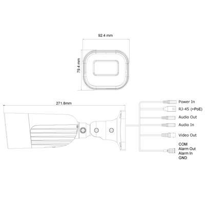 PROVISION-ISR 4MP Bullet-Kamera, grau, Motorzoom, IP (I6-340IPE-MVF-G) – 109446
