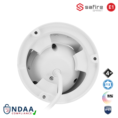SAFIRE SMART 4MP Turret-Kamera, Night Color, Fix-Objektiv, IP (SF-IPT011CA-4E1) – 109363
