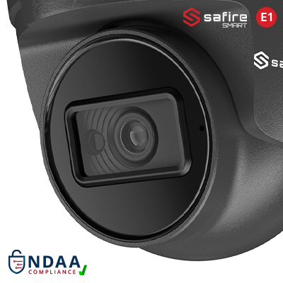 SAFIRE SMART 4MP Turret-Kamera, grau, Fix-Objektiv, IP (SF-IPT020A-4E1-GREY) – 109371