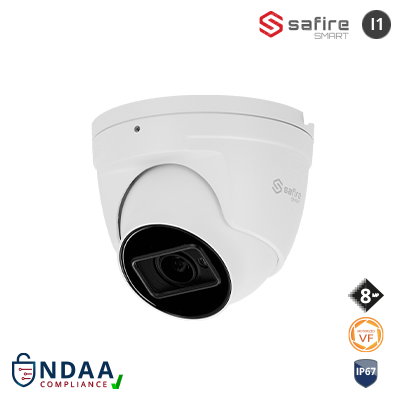 SAFIRE SMART 8MP Turret-Kamera, Motorzoom, IP (SF-IPT520ZA-8I1) – 109422