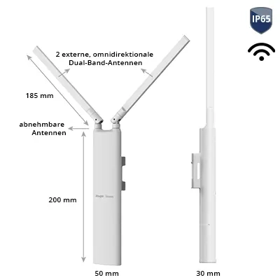 Reyee WiFi Access Point, 2,4 GHZ & 5 GHz (RG-RAP52-OD) – xxxxxx