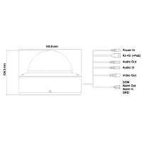PROVISION-ISR 2MP Anti-Vandal Dome-Kamera, Fix-Objektiv, IP (DAI-320IPE-28) – 109299