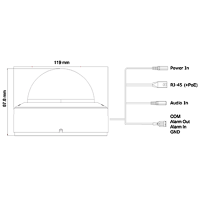 PROVISION-ISR 4MP Anti-Vandal Dome-Kamera, Fix-Objektiv, IP (DAI-340IPEN-28) – 109305
