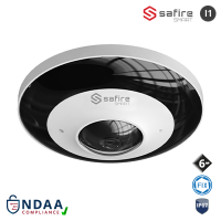 SAFIRE SMART 6MP FishEye-Dome-Kamera, 180° Weitwinkel, IP (SF-IPD360A-6I1) – 109358
