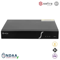 SAFIRE SMART 4-Kanal NVR-Rekorder, mit PoE, 8MP (SF-NVR3104-4P-B1) – 109321